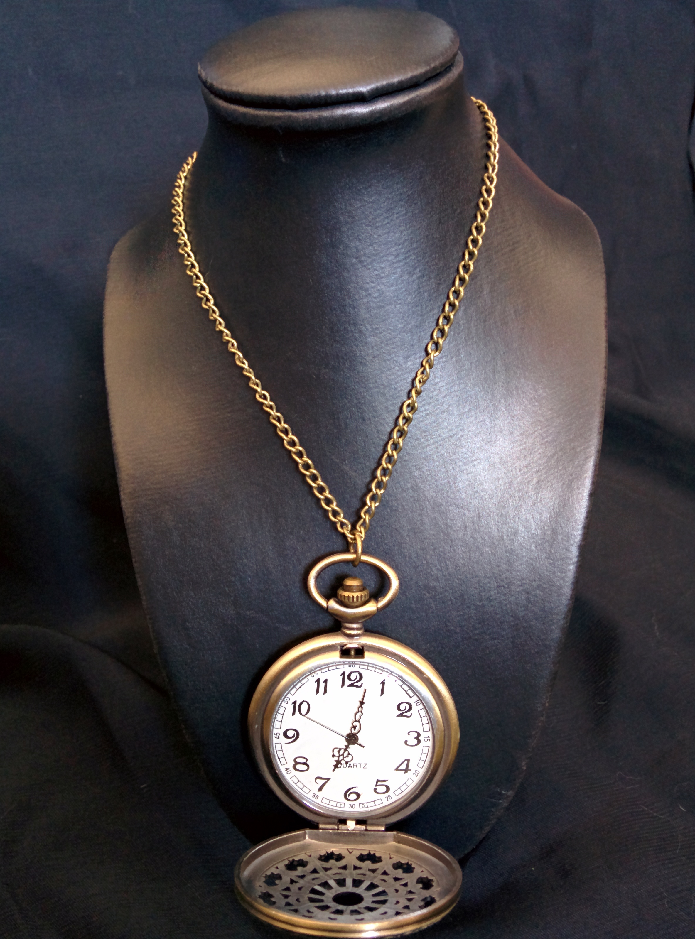 Large Pocket Watch Necklace Cactus Mafia